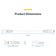 StarTech.com NLWH-3M-CAT8-PATCH networking cable