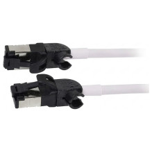 „Synergy21“ RJ45 jungiamasis kabelis, CAT6A 500MHz, 5 m, baltas, S/FTP, plonas apvalus d 4,5 mm, TPE/LSZH (Superflex), A