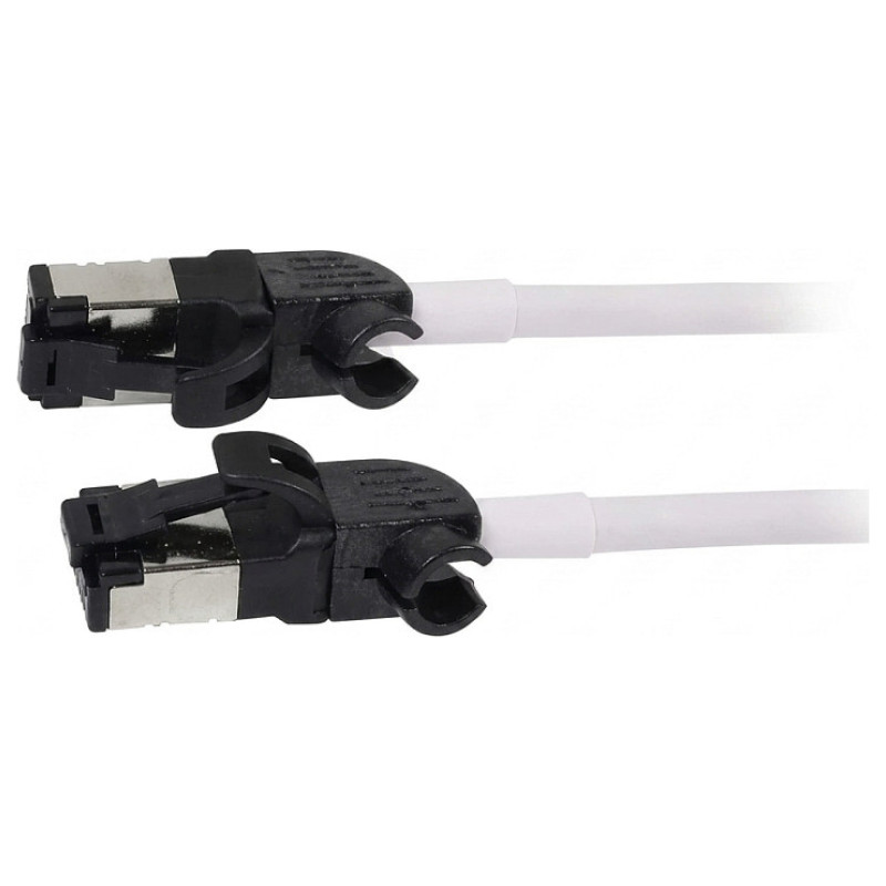 „Synergy21“ RJ45 jungiamasis kabelis, CAT6A 500MHz, 5 m, baltas, S/FTP, plonas apvalus d 4,5 mm, TPE/LSZH (Superflex), A