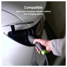 „Green Cell Elektroauto“ elektromobilių įkrovimo kabelis, 2 tipo, 22 kW, 32 A, 5 m, juodas „Green Cell Elektroauto“ elektromobilių įkrovimo kabelis, 2 tipo, 22 kW, 32 A, 5 m, juodas