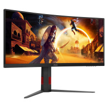 AOC G4 CU34G4Z kompiuterio monitorius 86,4 cm (34") 3440 x 1440 pikselių „Wide Quad HD“ LED juoda, raudona