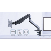 Gembird MA-DA1-05 Desk mounted adjustable monitor arm, 17"-32", up to 9 kg, space grey Gembird MA-DA1-05 Desk mounted adjustable monitor arm, 17"-32", up to 9 kg, space grey