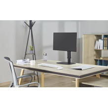 „Gembird MS-D1ST-02“ reguliuojamo aukščio monitoriaus stovas, 17–32 pėdų, juodas
