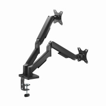 Gembird MA-DA2U-01 Adjustable desk 2-display mounting arm with USB ports, 17"-32", black