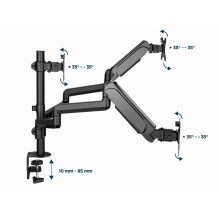 Gembird MA-DA3-01 monitor mount / stand 68.6 cm (27") Desk Black Gembird MA-DA3-01 monitor mount / stand 68.6 cm (27") Desk Black