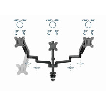 Gembird MA-DA3-01 monitor mount / stand 68.6 cm (27") Desk Black Gembird MA-DA3-01 monitor mount / stand 68.6 cm (27") Desk Black