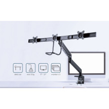 Gembird MA-DA3-03 monitor mount / stand 68.6 cm (27") Desk Black Gembird MA-DA3-03 monitor mount / stand 68.6 cm (27") Desk Black