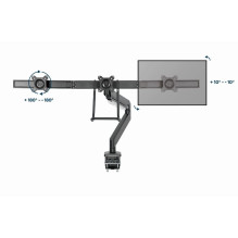 Gembird MA-DA3-03 monitor mount / stand 68.6 cm (27") Desk Black Gembird MA-DA3-03 monitor mount / stand 68.6 cm (27") Desk Black