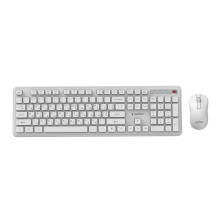 Gembird KBS-WPS-01 Slim Pro Business wireless desktop set, white, RU layout Gembird KBS-WPS-01 Slim Pro Business wireless desktop set, white, RU layout