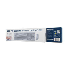 Gembird KBS-WPS-01 Slim Pro Business wireless desktop set, white, RU layout Gembird KBS-WPS-01 Slim Pro Business wireless desktop set, white, RU layout