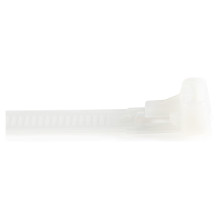 STARTECH.COM Cable Ties - 254x7mm Reusable Releasable Nylon Ties Indoor and Outdoor Use 94V-2 / UL White 100 Pieces