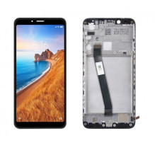 Screen for Xiaomi Redmi 7A with frame black HQ