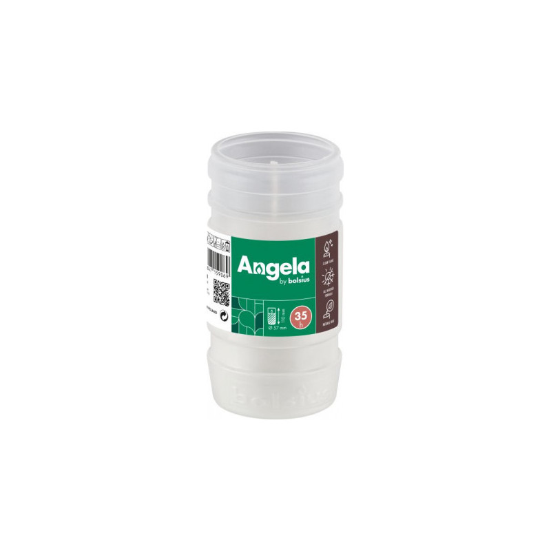 Bolsius Candle Angela white 11x5.5x5.5cm