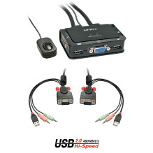KVM Perjungiklis - 2 Port VGA USB 2.0 Garso KVM Perjungiklis 2048x1536@30Hz KVM Perjungiklis - 2 Port VGA USB 2.0 Garso KVM Perjungiklis 2048x1536@30Hz
