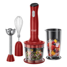 Virtuvinis Rankinis Blenderis - Russell Hobbs Desire 3in1 700ml, 500ml Smulkintuvas, Raudona Virtuvinis Rankinis Blenderis - Russell Hobbs Desire 3in1 700ml, 500ml Smulkintuvas, Raudona