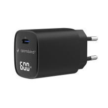 Įkroviklis - Gembird TA-UC-1C-PD60LCD-01 60W USB Type-C Greitas Įkroviklis Su LCD Quick Charge 3.0 Juodas Įkroviklis - Gembird TA-UC-1C-PD60LCD-01 60W USB Type-C Greitas Įkroviklis Su LCD Quick Charge 3.0 Juodas