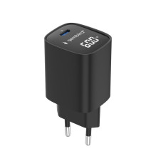 Įkroviklis - Gembird TA-UC-1C-PD60LCD-01 60W USB Type-C Greitas Įkroviklis Su LCD Quick Charge 3.0 Juodas Įkroviklis - Gembird TA-UC-1C-PD60LCD-01 60W USB Type-C Greitas Įkroviklis Su LCD Quick Charge 3.0 Juodas
