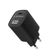 Įkroviklis - Gembird TA-UC-1C-PD60LCD-01 60W USB Type-C Greitas Įkroviklis Su LCD Quick Charge 3.0 Juodas Įkroviklis - Gembird TA-UC-1C-PD60LCD-01 60W USB Type-C Greitas Įkroviklis Su LCD Quick Charge 3.0 Juodas