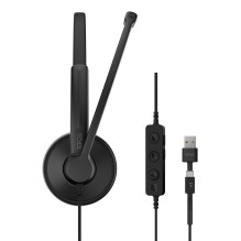 EPOS 1001421 Laidinė Ausinė USB Type-C / USB Type-A Juoda EPOS 1001421 Laidinė Ausinė USB Type-C / USB Type-A Juoda