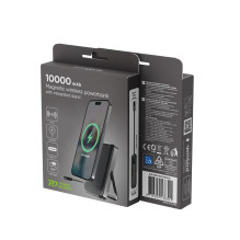 Energijos Bankas - Gembird PB10-WPC15MS-01 10000 mAh, 15W Bevielis Įkroviklis, Juodas Energijos Bankas - Gembird PB10-WPC15MS-01 10000 mAh, 15W Bevielis Įkroviklis, Juodas