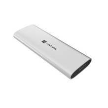 M.2 NVMe SSD Dėklas - NATEC RHINO Išorinis SSD 10 TB, USB 3.2 Gen 2, Šiaurės Sidabras