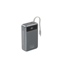 Energijos Bankas - Gembird PB20-PD65-LCD-01 20000 mAh, 65W Greitas Įkrovimas, Juoda Energijos Bankas - Gembird PB20-PD65-LCD-01 20000 mAh, 65W Greitas Įkrovimas, Juoda