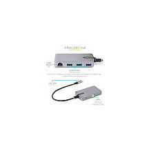 StarTech 3-PORT USB-C HUB W / ETHERNET
