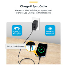 STARTECH.COM 1m USB-C Ladekabel 2er-Pack 60W 3A fur MacBook Air Laptop iPhone 15-17 iPad Air Pro Mini Samsung Galaxy