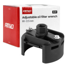 Klucz do filtra oleju nastawny 80-115 mm CrV AMIO-04955 Klucz do filtra oleju nastawny 80-115 mm CrV AMIO-04955