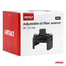 Klucz do filtra oleju nastawny 80-115 mm CrV AMIO-04955 Klucz do filtra oleju nastawny 80-115 mm CrV AMIO-04955