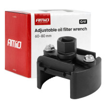 Klucz do filtra oleju nastawny 60-80 mm CrV AMIO-04954 Klucz do filtra oleju nastawny 60-80 mm CrV AMIO-04954