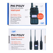 Portable VHF / UHF radio station PNI P15UV dual band, 144-146MHz / 430-440Mhz, 999CH, with 1500 mAh battery