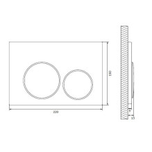 BUTTON CERSANIT LUNA BLACK MAT BUTTON CERSANIT LUNA BLACK MAT