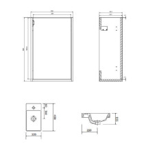 CABINET WITH WASHBASIN 40CM ATRATO CASHM CABINET WITH WASHBASIN 40CM ATRATO CASHM