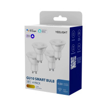 Išmanusis Šviestuvas - Yeelight YLDP004 Wi-Fi Dimmable GU10 Baltas 4-vnt.