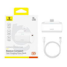 External Battery - Baseus 5000 mAh Fast Charging 20W White