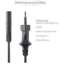 StarTech.com 752E-3M-POWER-LEAD power cable