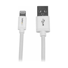 StarTech 2m 6ft Long White Apple 8-pin Lightning Connector to USB Cable for iPhone / iPod / iPad
