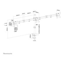 Neomounts FPMA-D550D3BLACK Tischhalterung für drei Flachbildschirme bis 27" (69 cm) - Schwarz Neomounts FPMA-D550D3BLACK Tischhalterung für drei Flachbildschirme bis 27" (69 cm) - Schwarz