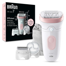Braun Silk epil 7 Wet &amp; Dry balta / roza