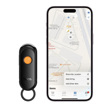 Locator compatible with Apple Find My with flashlight Hoco E99 black Locator compatible with Apple Find My with flashlight Hoco E99 black