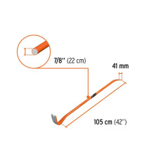Laužtuvas-viniatraukis Truper Expert®, 1050 mm x 22 mm Laužtuvas-viniatraukis Truper Expert®, 1050 mm x 22 mm