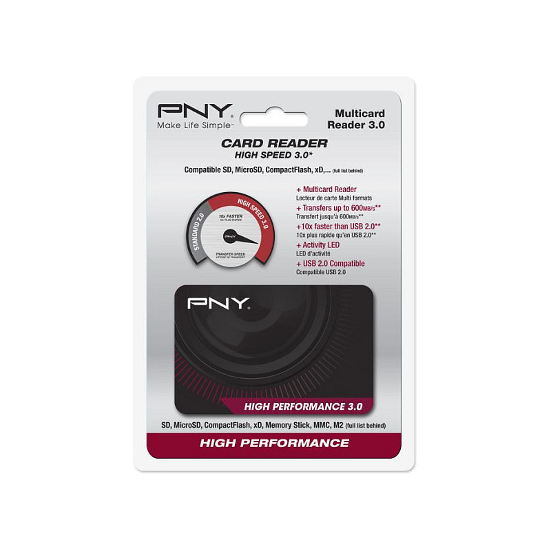 PNY High Performance Reader 3.0 - Kartenleser (Multi-Format)