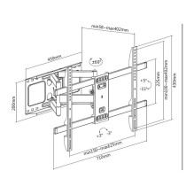 EQUIP 650335 Wandhalterung Min. 94 cm (37") Max. 2,03 m (80") Max. VESA 600 x 400 mm 60 kg Schwarz EQUIP 650335 Wandhalterung Min. 94 cm (37") Max. 2,03 m (80") Max. VESA 600 x 400 mm 60 kg Schwarz