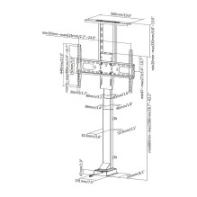 EQUIP 650606 TV Lift Min. 94 cm (37") Max. 165,1 cm (65") Max. VESA 600 x 400 mm 50 kg Schwarz EQUIP 650606 TV Lift Min. 94 cm (37") Max. 165,1 cm (65") Max. VESA 600 x 400 mm 50 kg Schwarz
