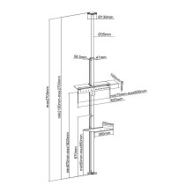 EQUIP 650606 TV Lift Min. 94 cm (37") Max. 165,1 cm (65") Max. VESA 600 x 400 mm 50 kg Schwarz EQUIP 650606 TV Lift Min. 94 cm (37") Max. 165,1 cm (65") Max. VESA 600 x 400 mm 50 kg Schwarz