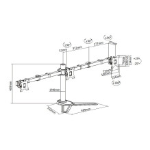 EQUIP 650125 Tisch / Bankhalterung Min. 43,2 cm (17") Max. 68,6 cm (27") Max. VESA 100 x 100 mm 21 kg Schwarz EQUIP 650125 Tisch / Bankhalterung Min. 43,2 cm (17") Max. 68,6 cm (27") Max. VESA 100 x 100 mm 21 kg Schwarz