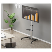 EQUIP 650630 TV-Bodenständer Min. 94 cm (37") Max. 2,18 m (86") Max. VESA 600 x 400 mm 50 kg Silber EQUIP 650630 TV-Bodenständer Min. 94 cm (37") Max. 2,18 m (86") Max. VESA 600 x 400 mm 50 kg Silber