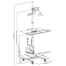 EQUIP 650171 Multimedia-Wagen Min. 43,2 cm (17") Max. 81,3 cm (32") Max. VESA 100 x 100 8 kg Schwarz EQUIP 650171 Multimedia-Wagen Min. 43,2 cm (17") Max. 81,3 cm (32") Max. VESA 100 x 100 8 kg Schwarz