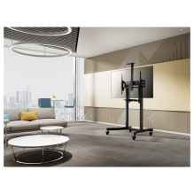EQUIP 650633 Bodenstandhalter Min. 139,7 cm (55") Max. 2,54 m (100") Max. VESA 800 x 600 mm 120 kg Schwarz EQUIP 650633 Bodenstandhalter Min. 139,7 cm (55") Max. 2,54 m (100") Max. VESA 800 x 600 mm 120 kg Schwarz